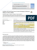 GREGORY-Academic Self-Concept and Sense of School Belonging of Adolescent Siblings of Autistic Children