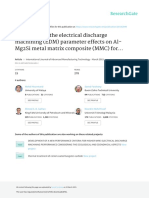 Investigating The Electrical Discharge Machining (EDM) Parameter Effects On Al-Mg2Si Metal Matrix Composite (MMC) For..