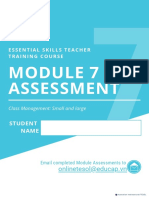 7 Essential Skills Teacher Training Course Module 7 Assessment