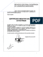 MODELO DE CERTIFICADO DE ZONA NO CATASTRADA