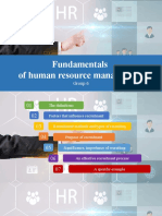 Fundamentals of Human Resource Management: Group 6