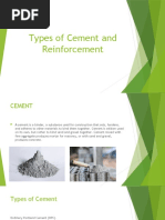 Types of Cement and Reinforcements