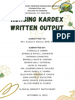 Group F - Nursing Kardex Written Output