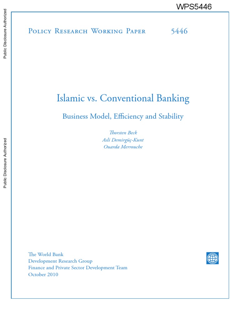 Islamic vs. Conventional Banking: Policy Research Working Paper 5446 | PDF