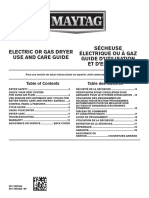 Electric or Gas Dryer Use and Care Guide Sécheuse Électrique Ou À Gaz Guide D'Utilisation Et D'Entretien