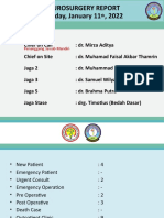 Neurosurgery Report Tuesday, January 11, 2022: Penanggung Jawab Mandiri