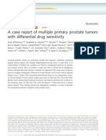 Case Report Prostate Cancer Drug Sensitivity