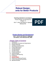 Robust Design Experiments for Better Product Development