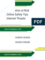 Information at Risk Online Safety Tips Internet Threats: Review