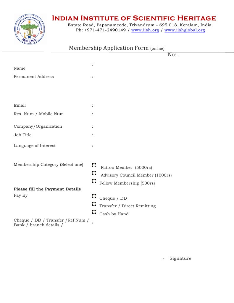 Membership Form | PDF | Cheque | Payments