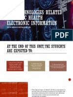 New Technologies Related To Public Health Electronic Information
