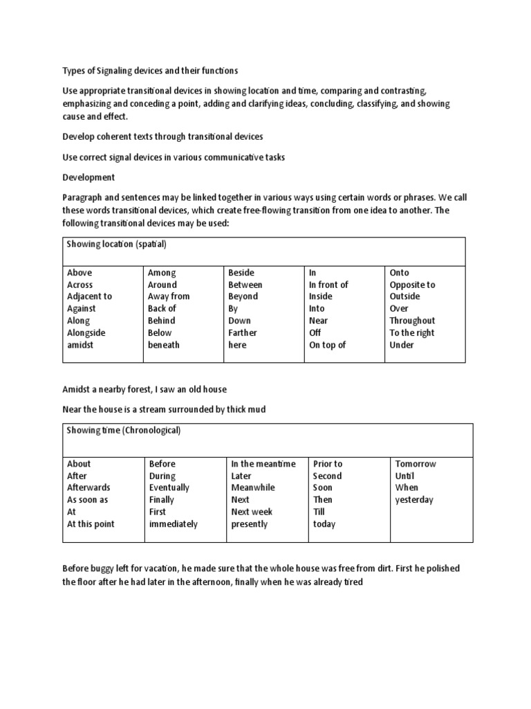 Types of Signaling Devices and Their Functions PDF Reason Cognitive Science