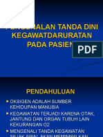 Pengenalan Tanda Dini Kegawatdaruratan Pada Pasien