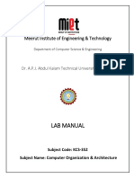 Lab Manual: Meerut Institute of Engineering & Technology