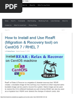 ReaR (Relax and Recover) On CentOS 7RHEL 7