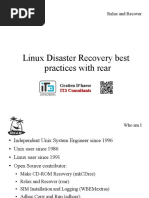 Linux Disaster Recovery Best Practices With Rear: Relax and Recover