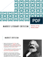 Marxist Literary Criticism: Workers of The World, Unite!