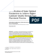 Identification of Some Optimal Parameters To Achieve Higher Laminate Quality Through Tape Placement Process