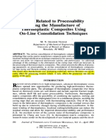 Issues Related To Processability During The Manufacture of Thermoplastic Composites Using On-Line Consolidation Techniques