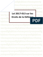 Loi 2017-013 Sur Les Droits de La Défense