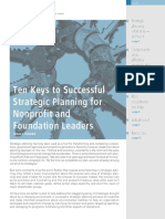 Ten Keys To Successful Strategic Planning For Nonprofit and Foundation Leaders