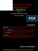 Methods of Teaching (Senior High Schools) : E - Maths Ii