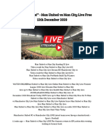 Streaming-Live! - Man United Vs Man City Live Free 12th December 2020