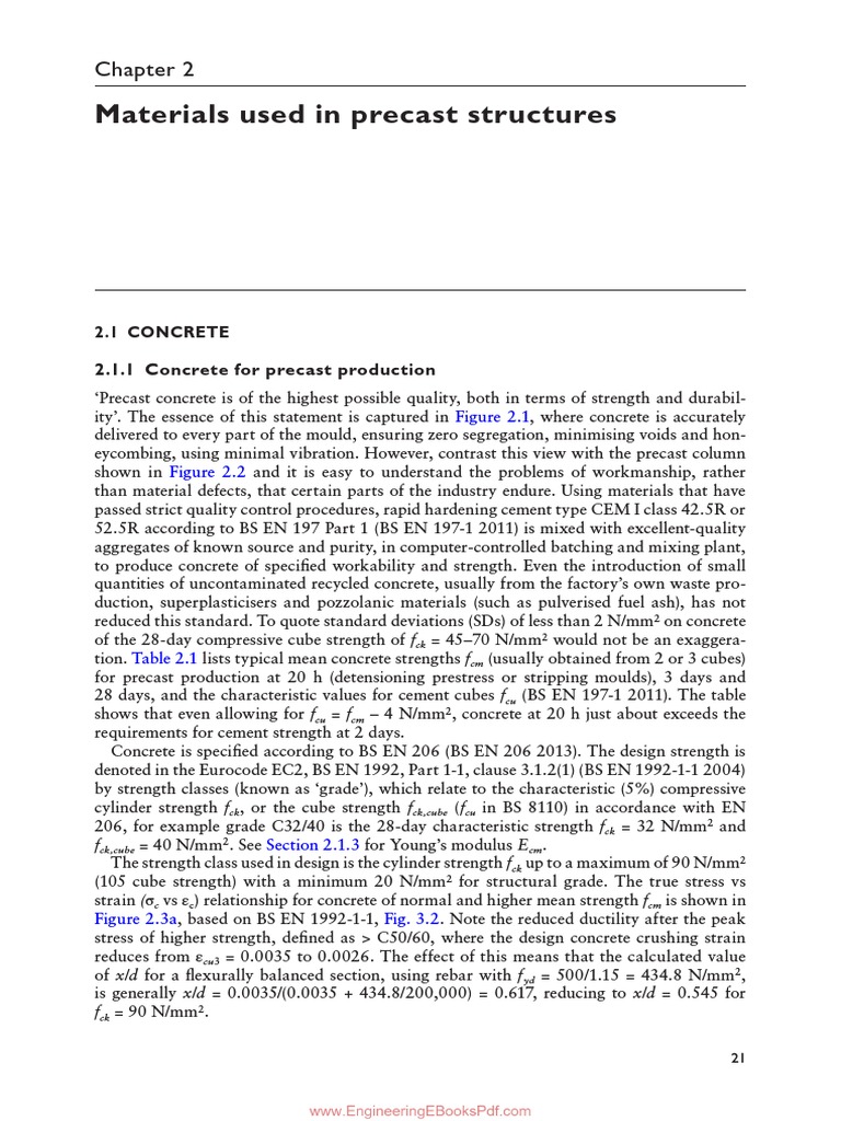 Precast Concrete: Materials & Strength | PDF | Concrete | Strength Of ...