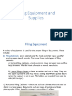 Filing Equipment and Supplies For Office Administration