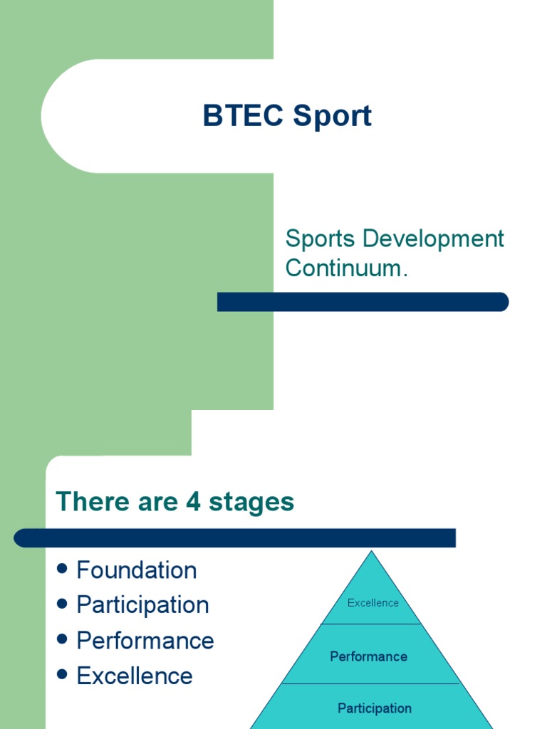 BTEC Sport Development Continuum Guide | PDF