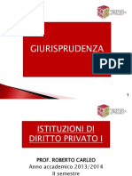 Lez. 1 e 2 Istituzioni Di Diritto Privato Prof. R. Carleo