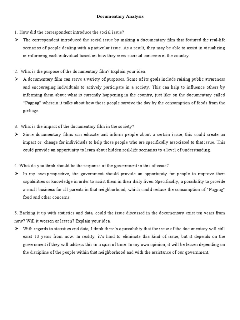 Documentary Analysis01 | PDF