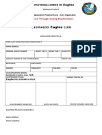 Eagles Membership Application Form