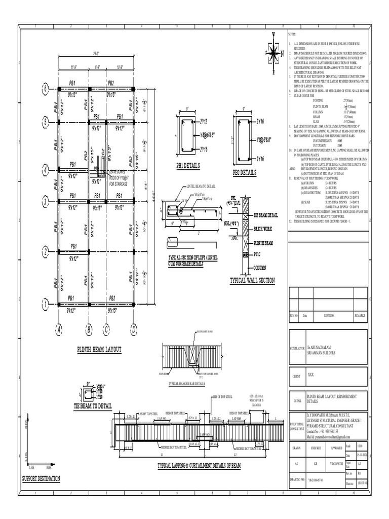 Plinth Beam Reinforcement Details | PDF | Beam (Structure) | Column