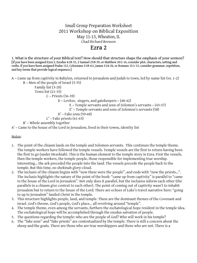 Worksheets Sermon Preparation Worksheet worksheets sermon preparation worksheet pureluckrestaurant free small group ezra 2 book of exodus temple in jerusalem