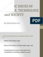 Specific Issues in Science, Technology, and Society: The Information Age