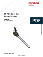 SM-F210 Spray Gun Plasma Spraying: Parts List PL 40871 EN 13