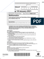 02a Pure Mathematics 2 – January 2021 Examination Paper