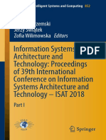 Information Systems Architecture and Technology - Proceedings of 39th International Conference On Information Systems Architecture and Technology