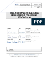 BES-CO-01-104 Borlink Surface Roughness Measurement Procedure