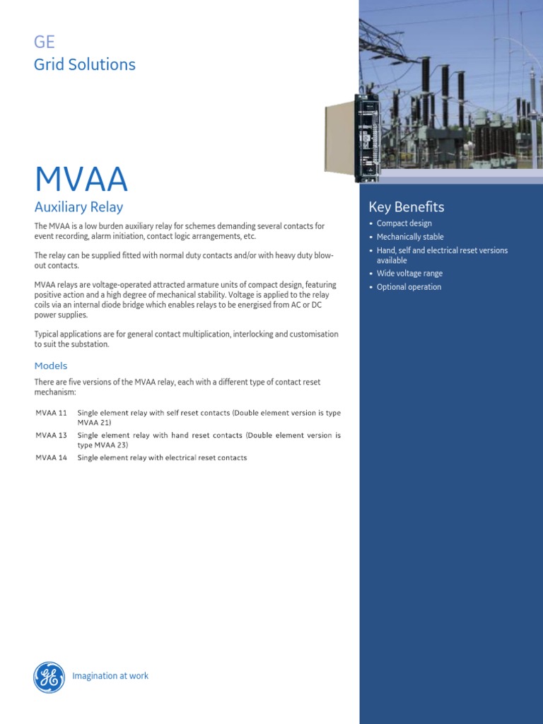 Grid Solutions Auxiliary Relay PDF Relay Power Engineering