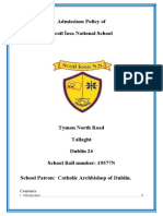 Admissions Policy of Scoil Íosa National School