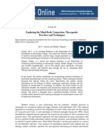 Exploring The Mind-Body Connection Therapeutic Practices and Techniques (Inglés) (Artículo) Autor Jan C. Lemon and Buddy Wagner-1