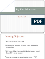 Financing Health Services