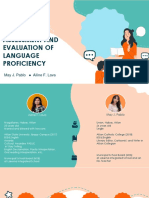 Assessment and Evaluation of Language Proficiency