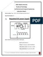 Regulated DC Power Supply Lab Report