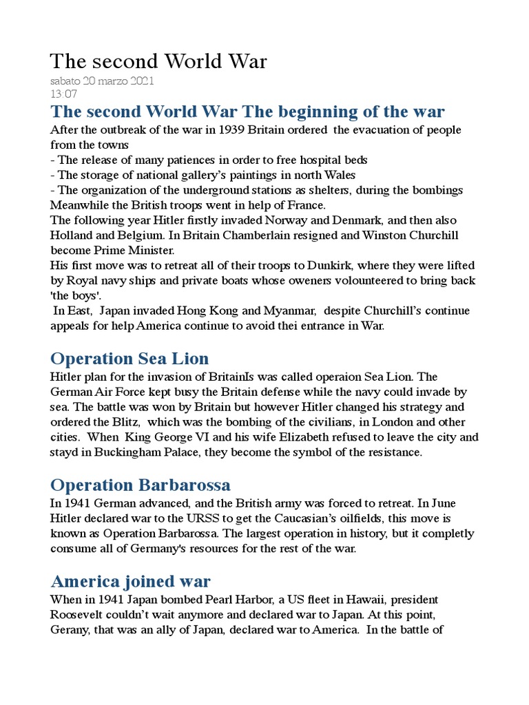 The Second World War | PDF | Allies Of World War II | World War II
