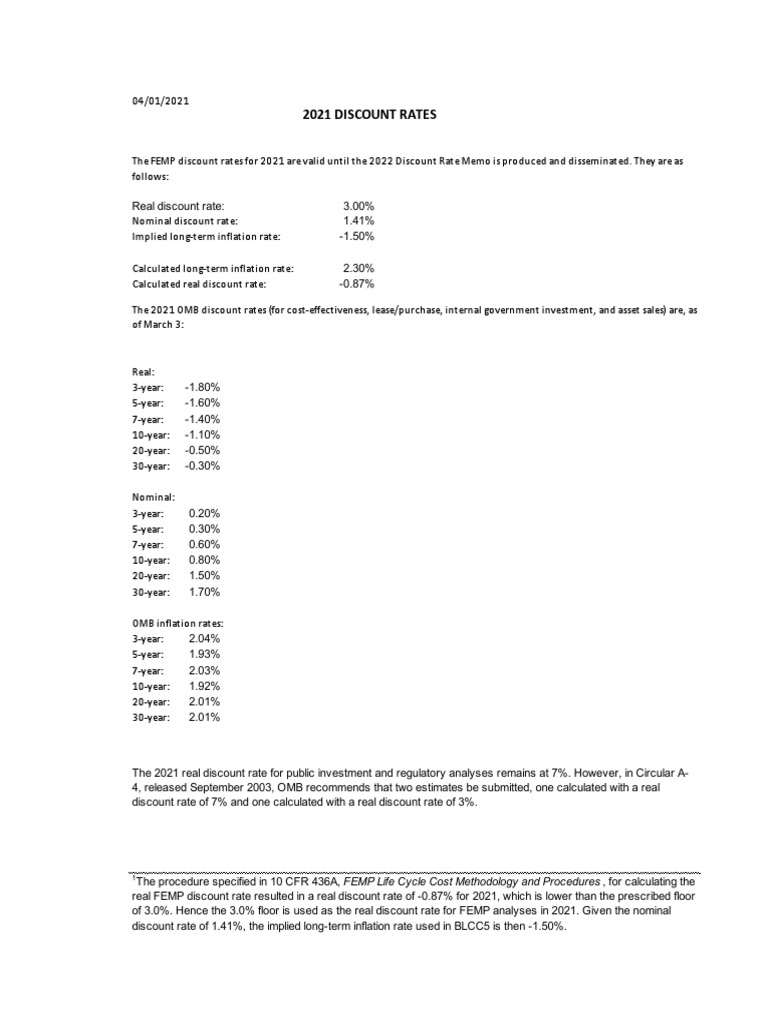2021 Discount Rates | PDF | Business | Technology & Engineering