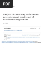 Analysis of Swimming Performance: Perceptions and Practices of US-based Swimming Coaches