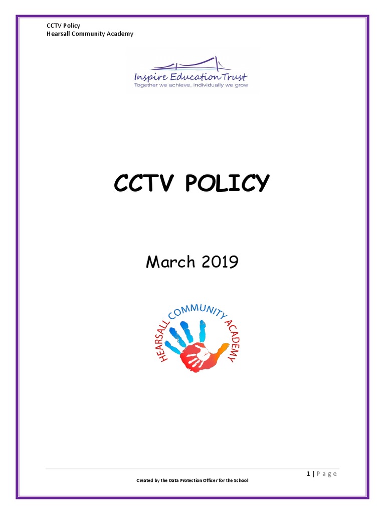 H GDPR CCTV Policy v.5 1 PDF Closed Circuit Television